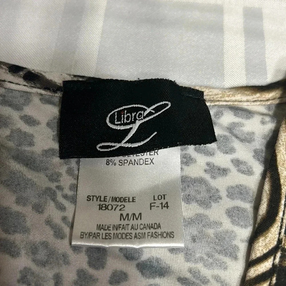 Faux wrap leopard print blouse,ruching ,Surplice ,Y2K, animal print,Canada made - Picture 12 of 14